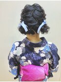浴衣アレンジ // 編み込み × ふわふわお団子ツインテール