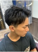 ツーブロ/アップバング/束間<理容室>【メンズ/上野/床屋】