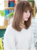 大人可愛いこなれヘアミルクティーブラウンc5川口10代20代30代