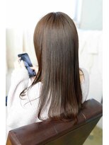 ネル 千早 香椎(nell.)&nbsp;エアリーカールセミディ結べるボブ艶感ヘア酸性ストレート