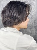セミロングセンターパート