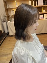 ココカラヘアー ニコ(cococara hair nico)&nbsp;くびれボブ / インナーカラー / ミルクティーベージュ