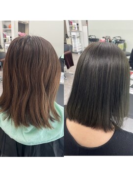 ガルボヘアー 桟橋店(garbo hair) オリーブカラー艶つや髪高知美容院