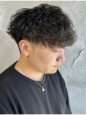 波巻きスパイラルパーマメンズパーマメンズマッシュ群馬高崎眉毛
