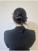 シンプル　カチモリ　ヘアアレンジ