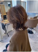 20代30代40代ナチュラルソフトウルフ乾かすだけモカベージュ