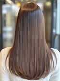 【縮毛矯正×艶ロング】乾かすだけでまとまる美髪ストレート