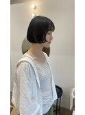 大人可愛い前上がりショートボブ
