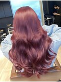 カシスレッド　暖色カラー　ボルドー　赤髪　韓国風