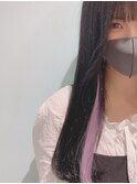 インナーカラー・ブリーチ・パープルカラー・髪質改善・韓国風