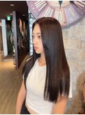 透明感暗髪×髪質改善トリートメントで艶髪