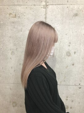 サクラ オモテサンドウ(SAKURA) ハイトーンピンクベージュ/デザインカラー/表参道/ケアブリーチ