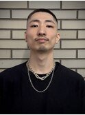 坊主フェード×スキンフェード