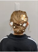 ＊ふんわり×タイトなシニヨンヘアセット＊