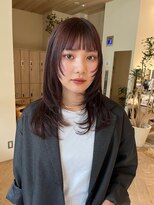 トリッカ シブヤ(TRICCA SHIBUYA)&nbsp;韓国風レイヤー/くびれミディアム/小顔カット/透け感バング