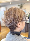 ショートボブパーマ/40代/50代/60代/ショートパーマ