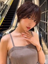 ジアン バイ ミルボン 西宮ガーデンズプラス(GIEN by milbon) ダークパープル/ナチュラルショート/ミルクブラウン/夏/西宮北口