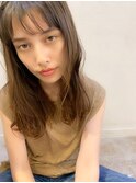 【アフロート添田】シースルーバングの束感セミロング