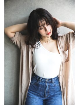 カライングドゥ(ing deux) 【+~ing deux】シースルー内巻きlong【辻口俊】