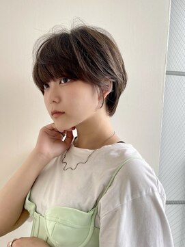 イヴォークトーキョーオーサカ(EVOKE TOKYO osaka) 似合わせショート マッシュ 髪質改善 ストレート 耳かけ