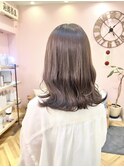 ナチュラルレイヤー ×  アディクシー透明感グレージュカラー