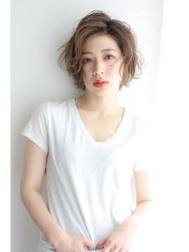 ルー(Luu) 大人ショートパーマボブラフカール♪ショコラベージュ