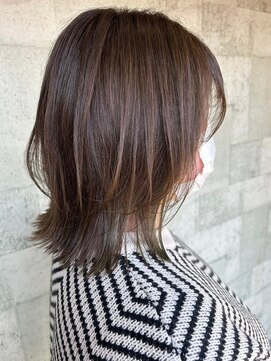 ミルヘアデザイン(mil hair design) 韓国くびれレイヤーカットベージュカラーグレージュカラー