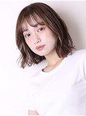 デザインカラーレイヤーカットウェットヘアオリーブベージュ0802