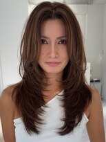 アンダーバーホワイトモデ 河内長野(_WHITE mode)&nbsp;ハイライトカラーミルクティーベージュレイヤーカット