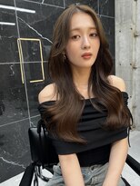 サイン 渋谷(SIGN) 韓国ヘアーハッシュカットレイヤーカットグレージュブリーチ無し