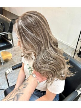 ブレンド 渋谷(BLend) 前髪アンブレラカラーこなれミディイメチェンウェーブパーマ