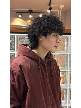 アイダブリューティー ヘア デザイン(IWT hair design) 大人プードル波巻きパーマ【大名/パーマ/メンズカット】