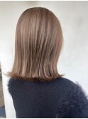 小顔前髪ワンカールレイヤー外ハネ黒髪グレージュボブウルフ