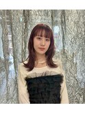 顔周りレイヤーミディアムスタイル