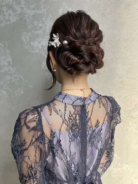 コトナ(kotona) 結婚式ヘアセットパーティーヘアセットシニヨンアップスタイル