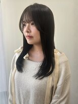 ユニバイリサ 天神大名店(uni by risa)&nbsp;前髪カット 顔周りレイヤー ストレート 髪質改善 透明感カラー