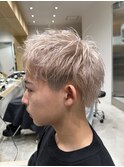 スパイキーショート/刈り上げセンターパート/似合わせカット