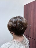 顔周りカット丸みショートモテ髪抜け感束感ショート小顔カット
