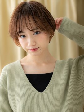 カバーヘア ブリス 上尾西口店(COVER HAIR bliss) イヤリングカラーブリーチなしひし形ショートボブ20代30代322Z