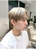 韓国ヘア アッシュベージュ×シースルーマッシュ