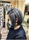 ★ボブ×コントラストシルバーグレーカラー☆（SOMEBRIDGE亀有）