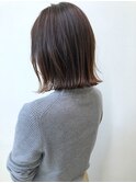 切りっぱなしボブ × 表面ストレート