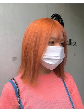 ヘアサロン ガリカ 表参道(hair salon Gallica) 【柴田優香】暖色系カラー オレンジブラウン/オレンジベージュ