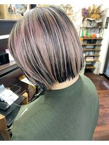 ヘアスタジオハレ(hair studio HALE) バレイヤージュカラー　ボブ