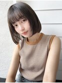 ナチュラル顔周りレイヤーボブ