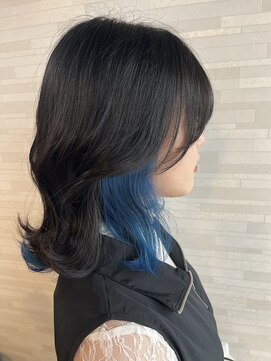 ロワローズ(Roi rose) インナーカラー☆アクアブルー