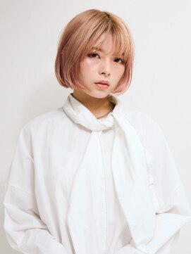 オンク 新宿(onk) 黒髪/グレーベージュ/レイヤーロング/前髪パーマ[新宿駅]