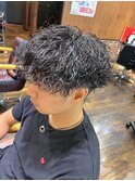 波巻きパーマ