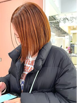 ケンジ 横浜(KENJE) さとうあやか/ハイライトカラー/極細ハイライト/オレンジカラー