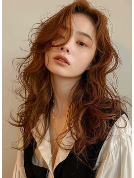 レヴ 草加店(LEV.) 外ハネブルーブラックワイドバング艶髪